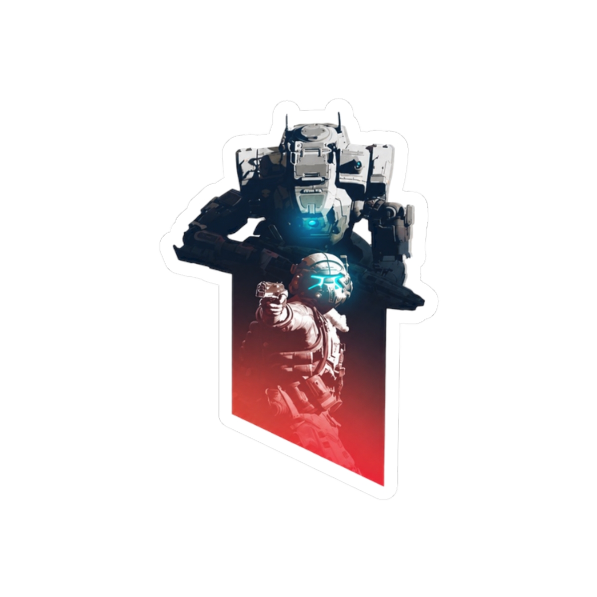 Titanfall 2 Pilot Helmet Sticker | Bold Gaming Vinyl Decal - alternate angle 3, merchandise