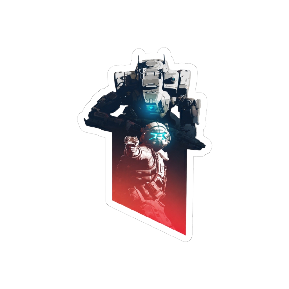 Titanfall 2 Pilot Helmet Sticker | Bold Gaming Vinyl Decal