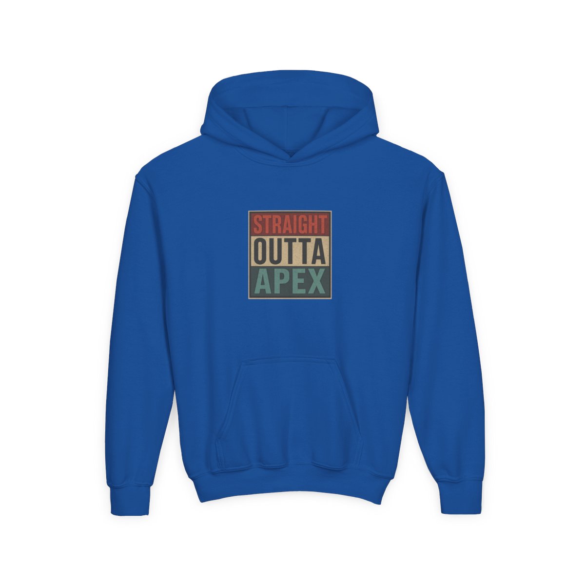 Retro Straight Outta Apex Pullover Kids Hoodie - alternate angle 5, merchandise